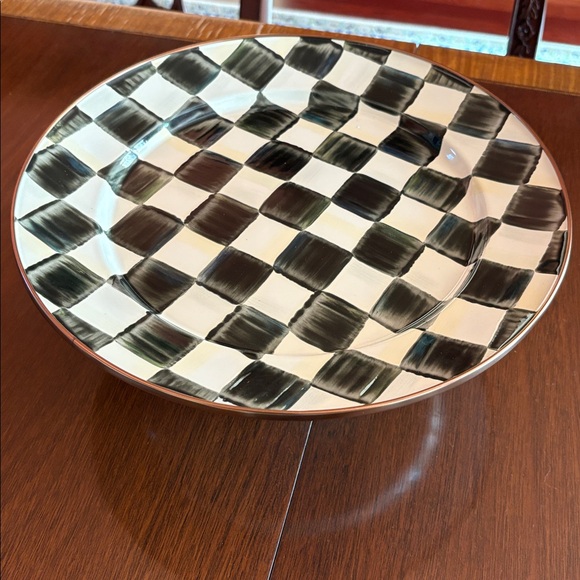 MacKenzie-Childs Country Check Pedestal Cake Platter - Picture 4 of 8